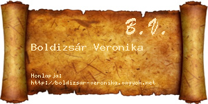 Boldizsár Veronika névjegykártya